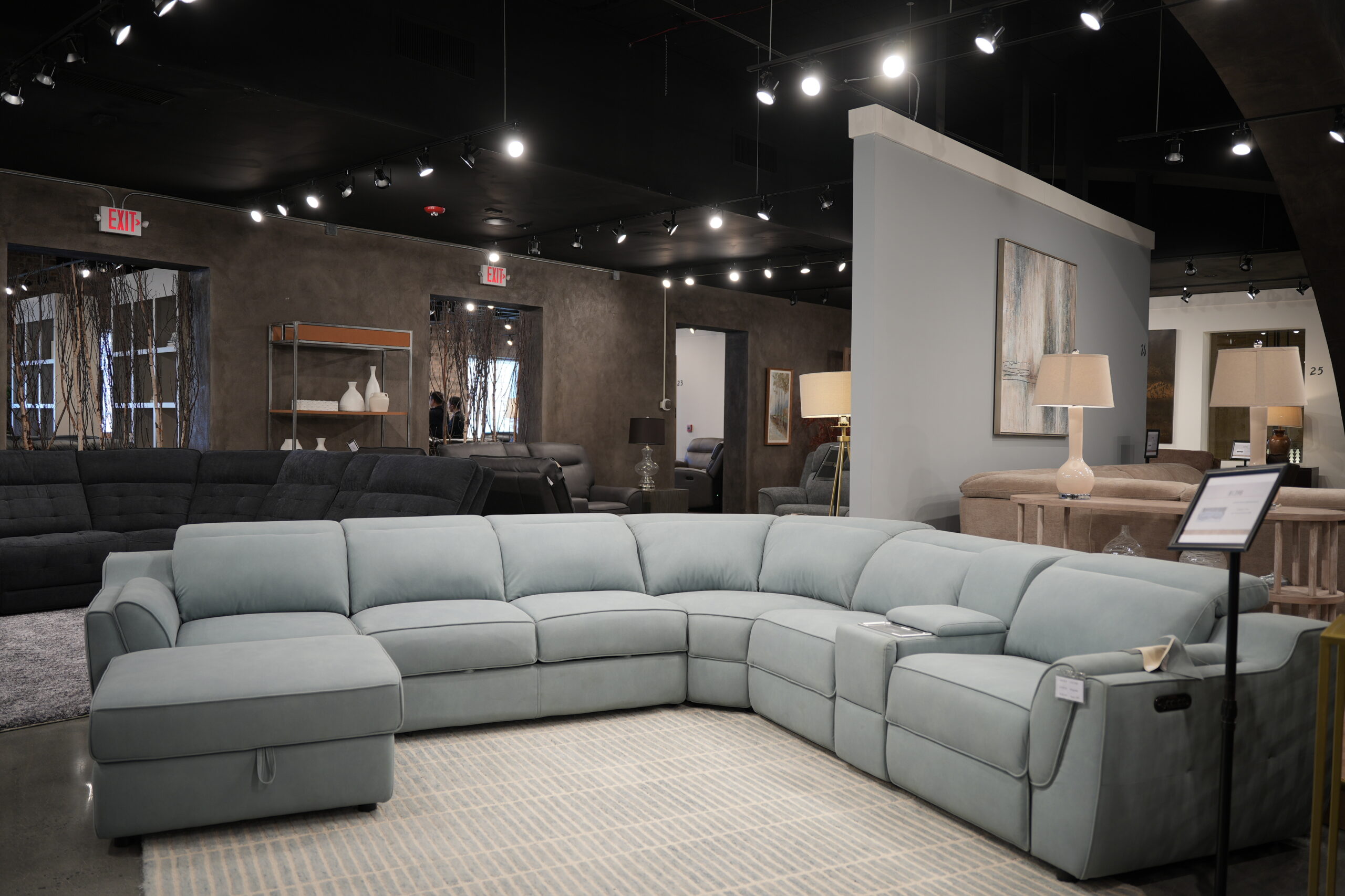 Lifestyle stationary upholstery showroom seating collection